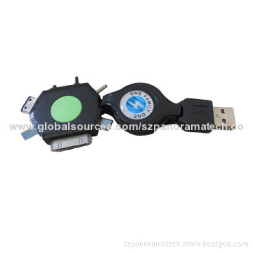 6-in-1 USB Cable for All Mobile Phones, Charger Only, Connectors for Different Phone Models